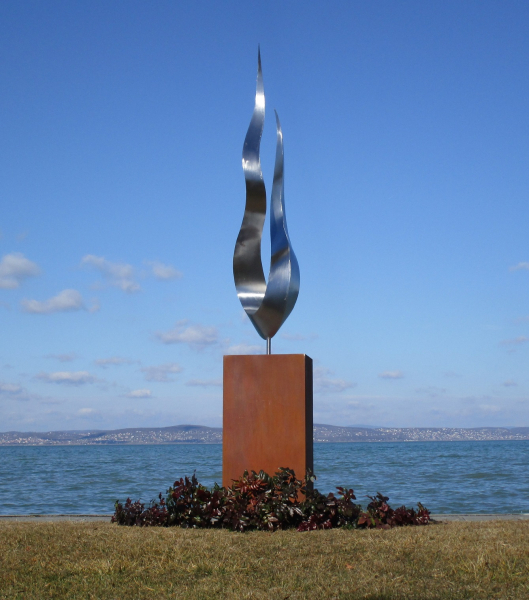 Flame garden artwork stainless steel